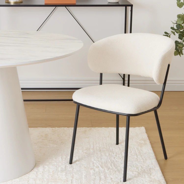 Lot de 2 fauteuils de table en chenille