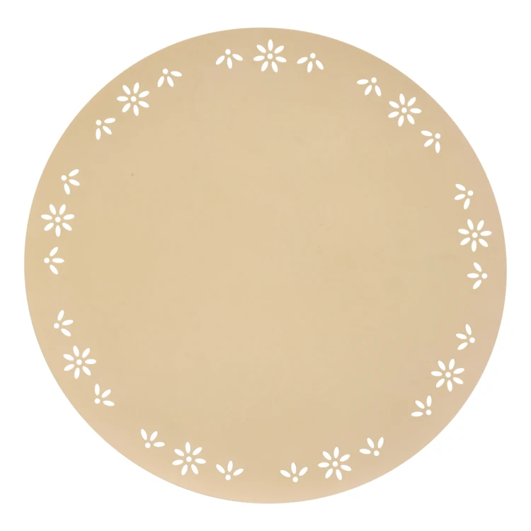 Dekoratives rundes Tischset mit Blumenmuster