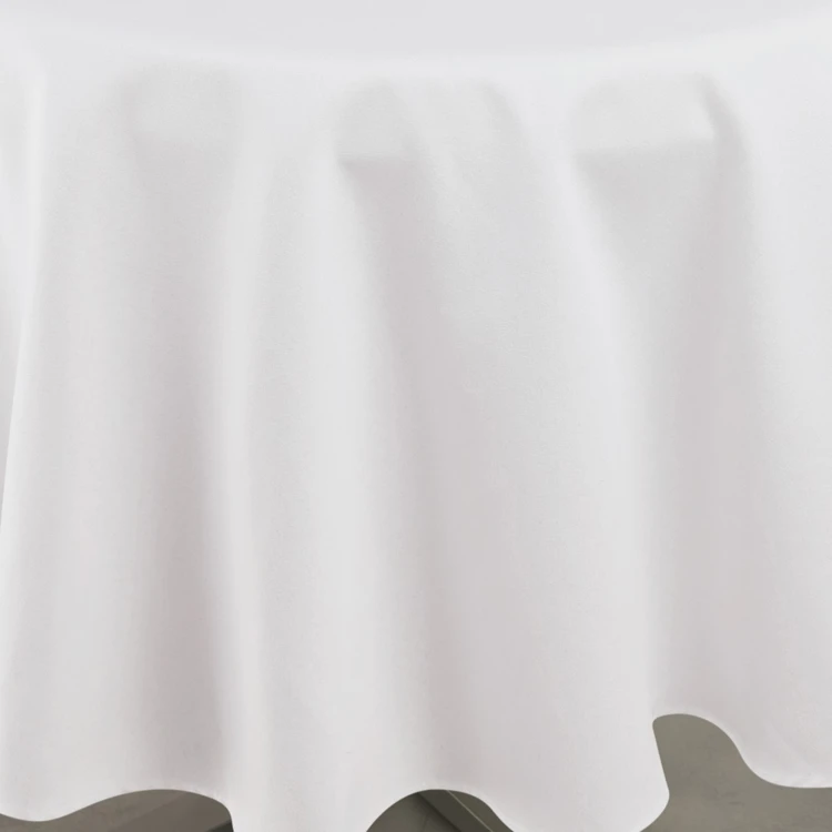 Mantel impermeable antimanchas efecto lino para mesa redonda