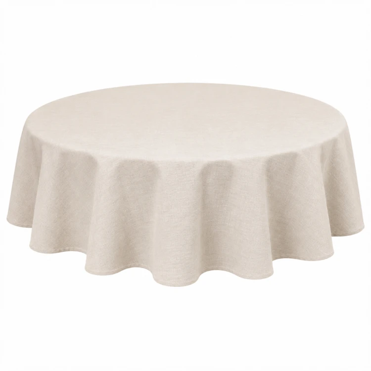 Nappe ronde polycoton effet lin