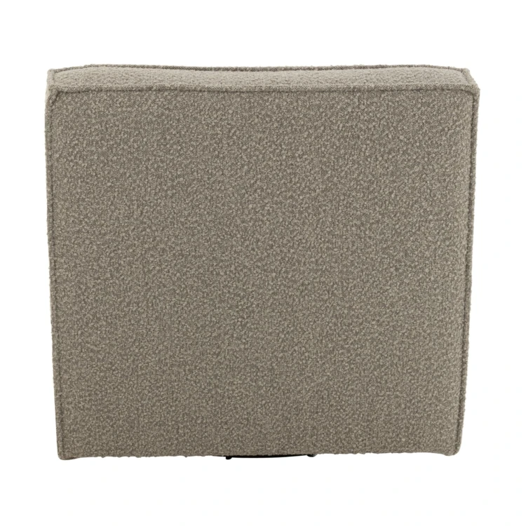 Quadratischer Drehsessel aus Bouclé-Stoff