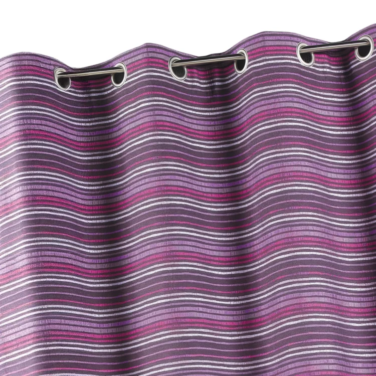 Cortina jacquard aislante con rayas finas