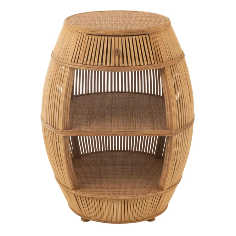 Table basse rotin meuble de rangement multi fonction