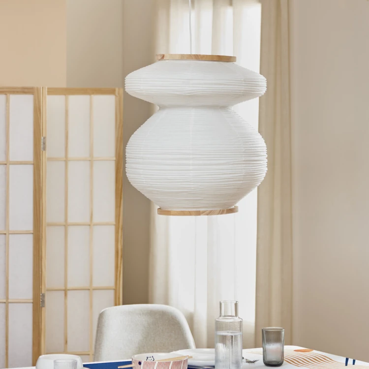 Luminária suspensa em papel escultural