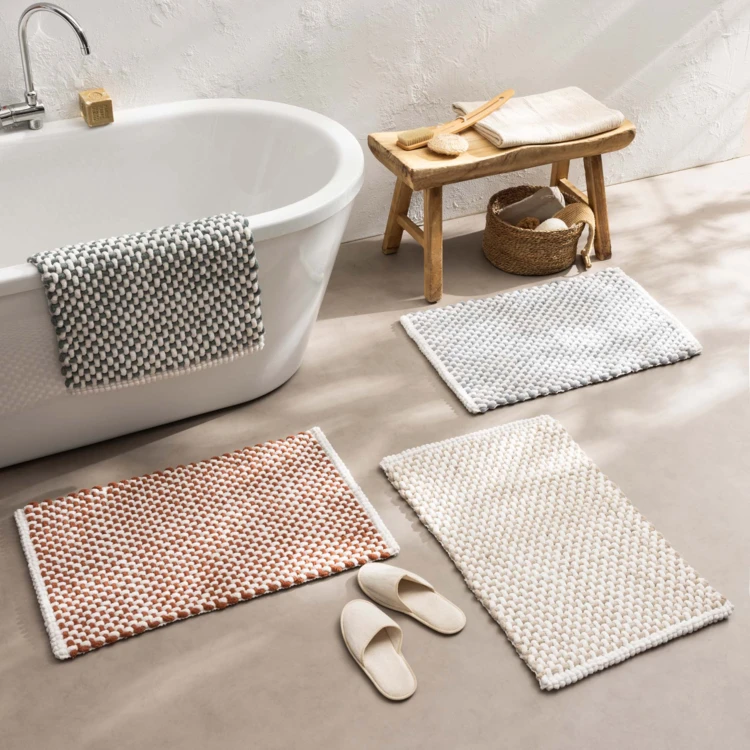 Ultra-absorbierender Chenille-Baumwollpoly-Badeteppich