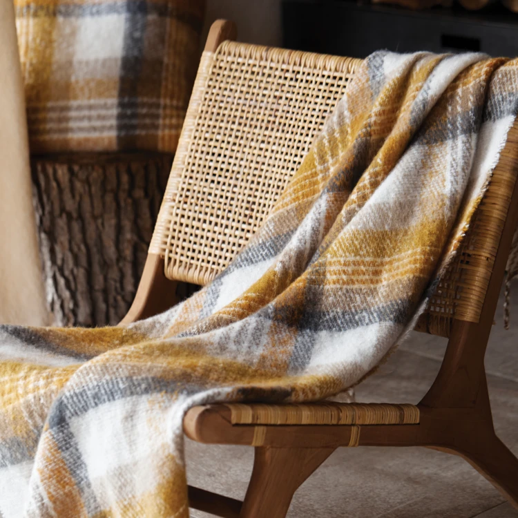 Plaid Tartan Schottenmuster Mohair-Effekt