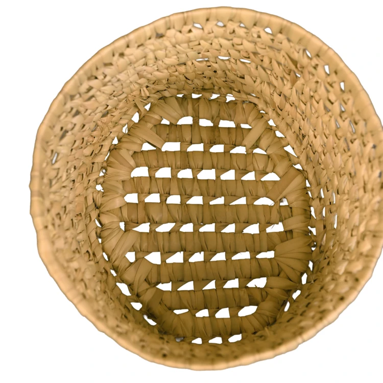 Panier de rangement rond feuilles de palmier