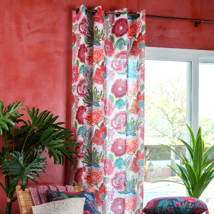 Polylin-Lichtvorhang mit Blumenmuster