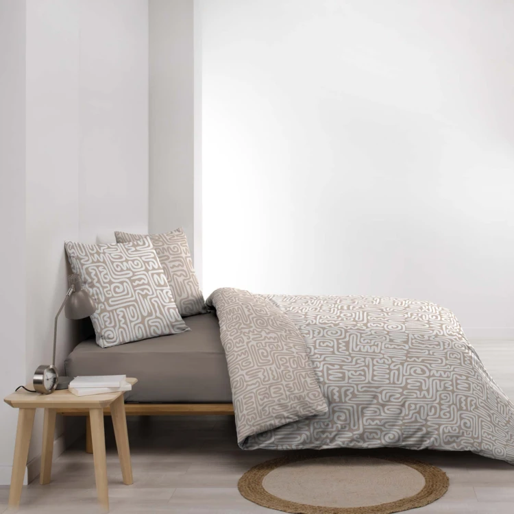 Juego de cama de 3 piezas de algodón geométrico, funda y fundas de almohada
