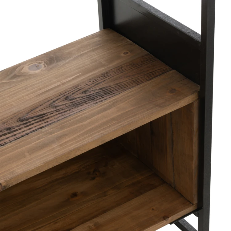 Grande étagère en bois recyclé et métal