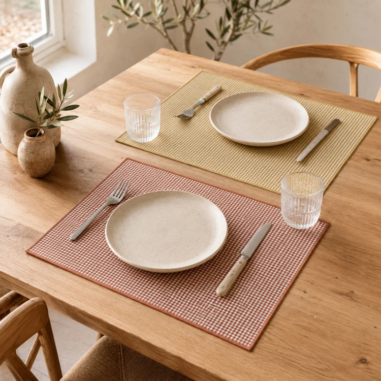 Set de table enduit vichy