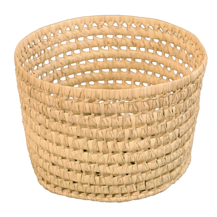 Panier de rangement rond feuilles de palmier