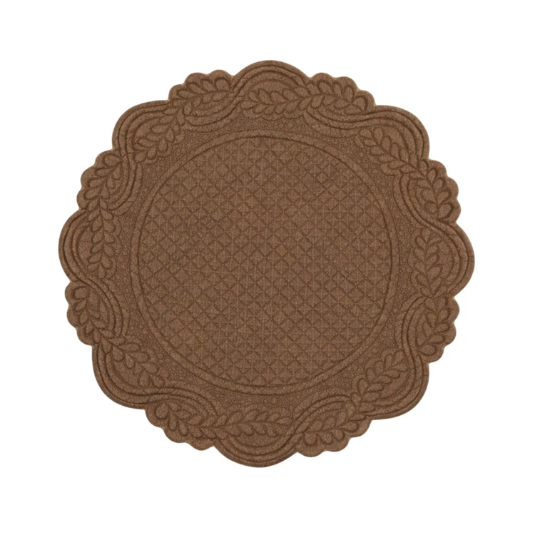 Set de table rond lavable matelassé coton