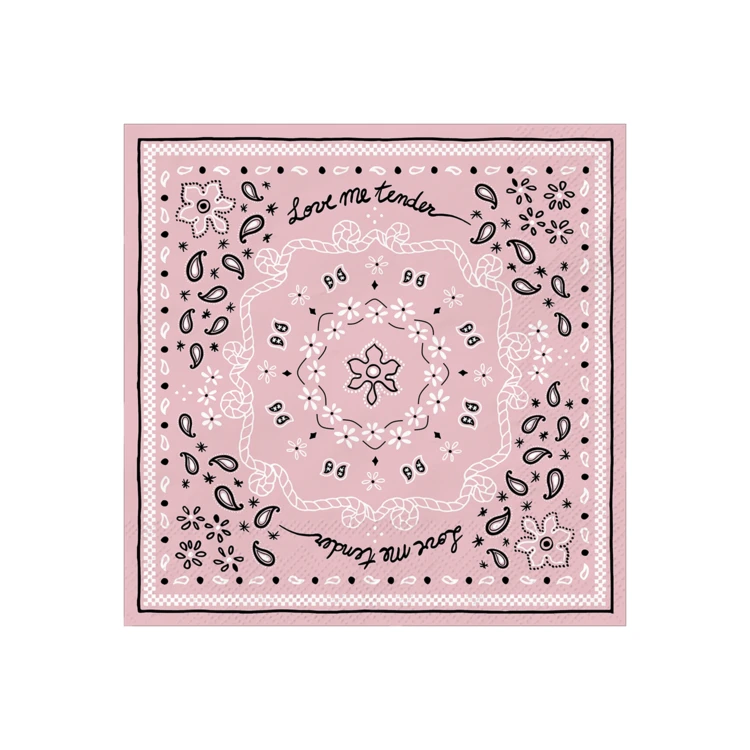 Lot de 20 serviettes papier bandana