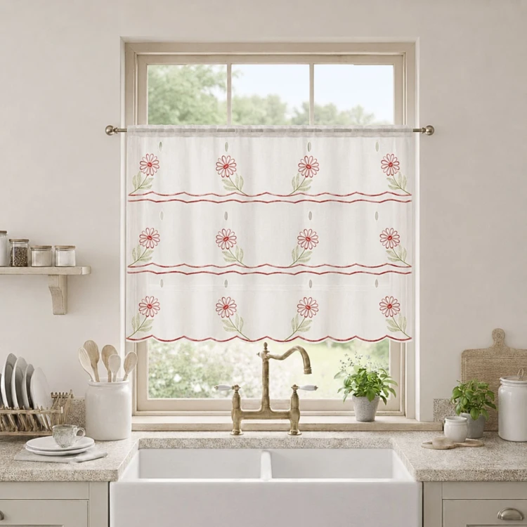 Modulable brodé à motifs fleuris