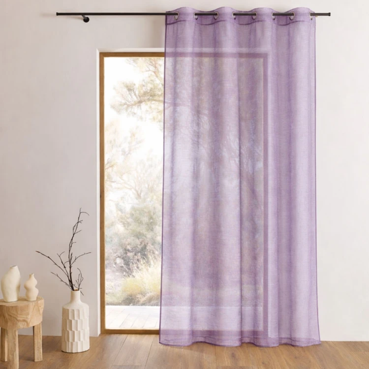 Organza voile met fijne horizontale strepen