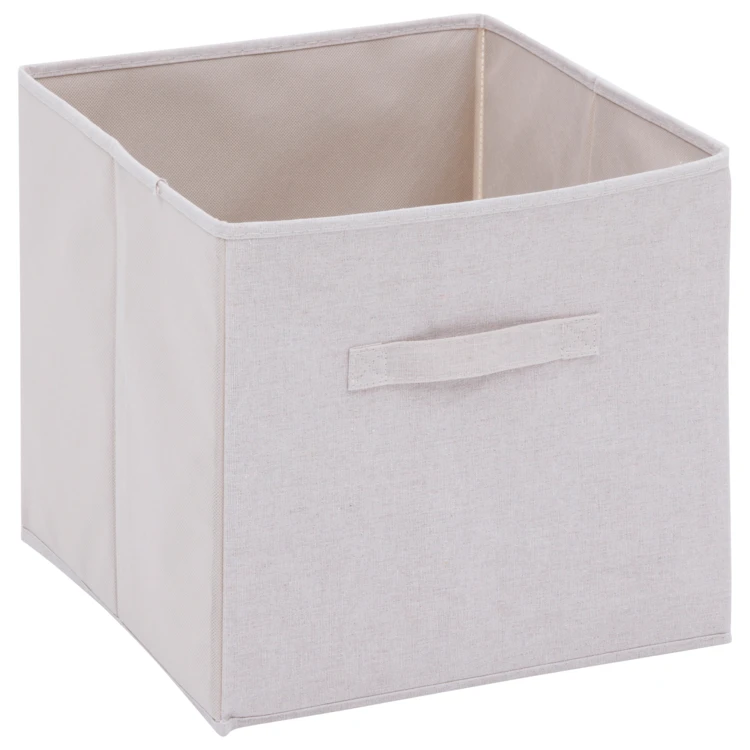 Étagère de rangement 2 niveaux avec boîtes tissu