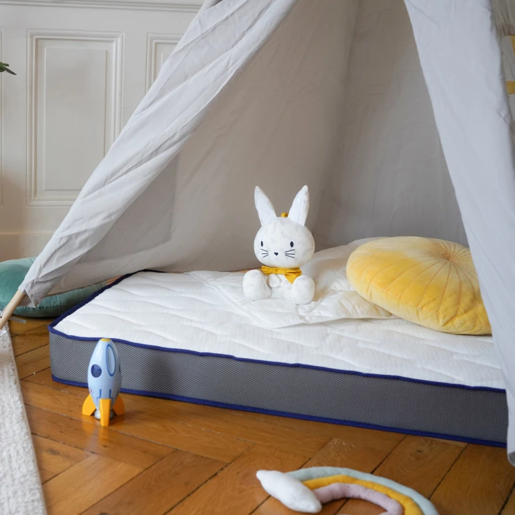 Materasso per bambini estivo/invernale con imbottitura in lana e supporto solido