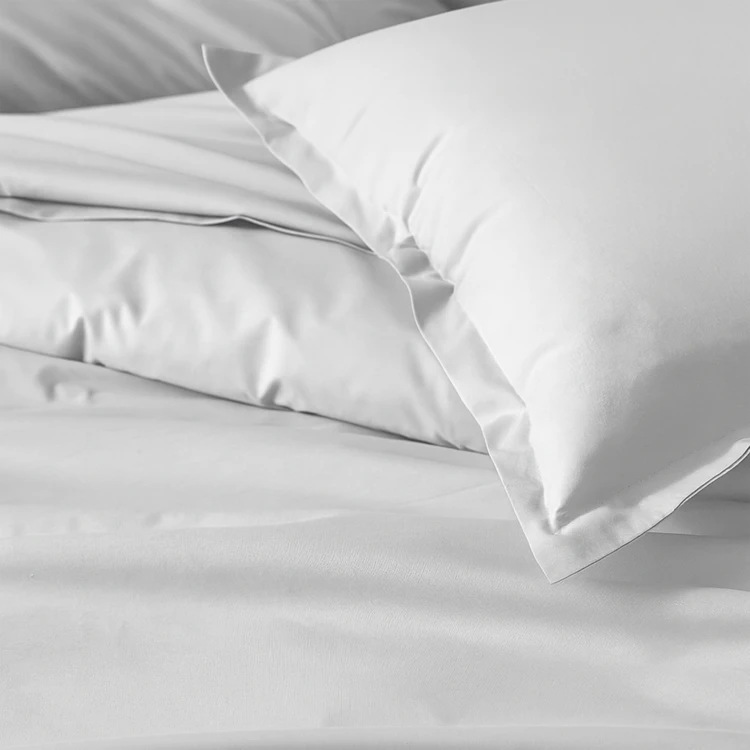 Taie de traversin percale de coton piquée unie