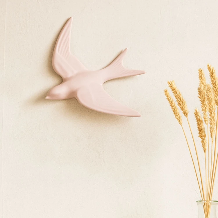 Déco murale hirondelle en Résine