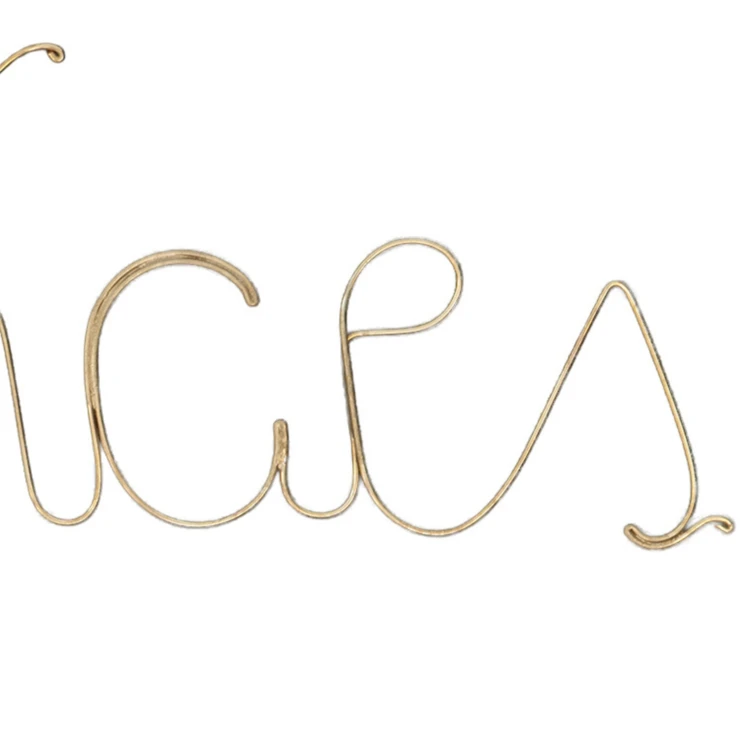 Wort Messingdraht "MAISON DE VACANCES" (Ferienhaus)