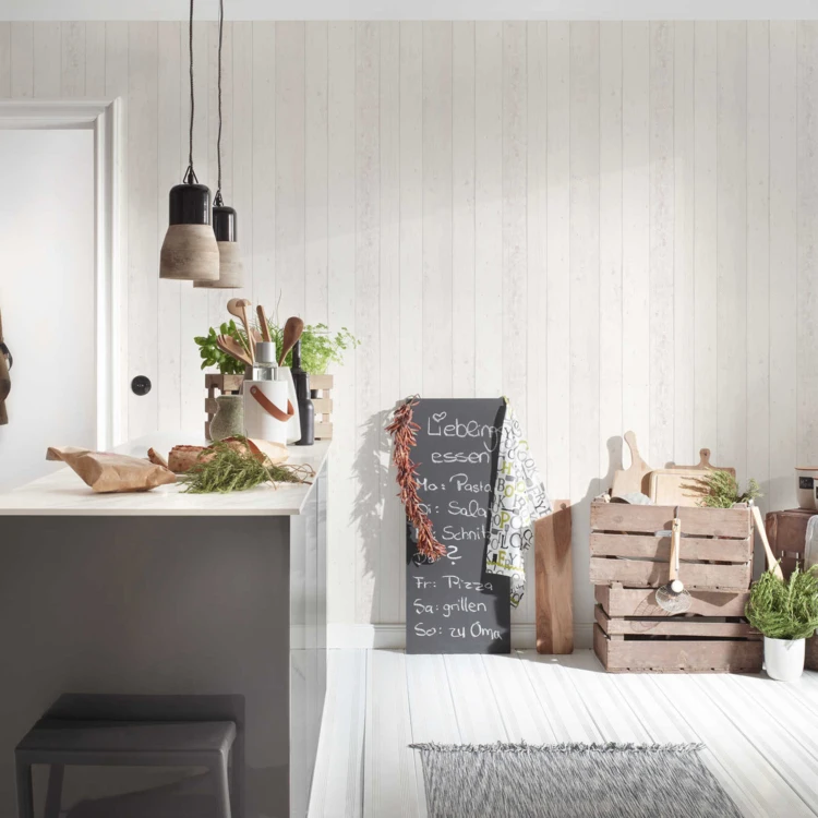 Houten planken behang