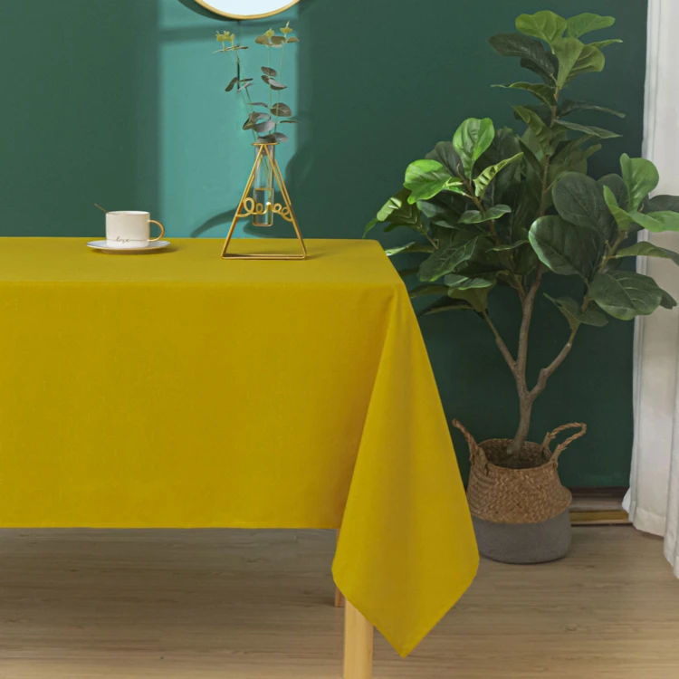 Toalha de mesa resistente a vincos e a nódoas com efeito mosqueado