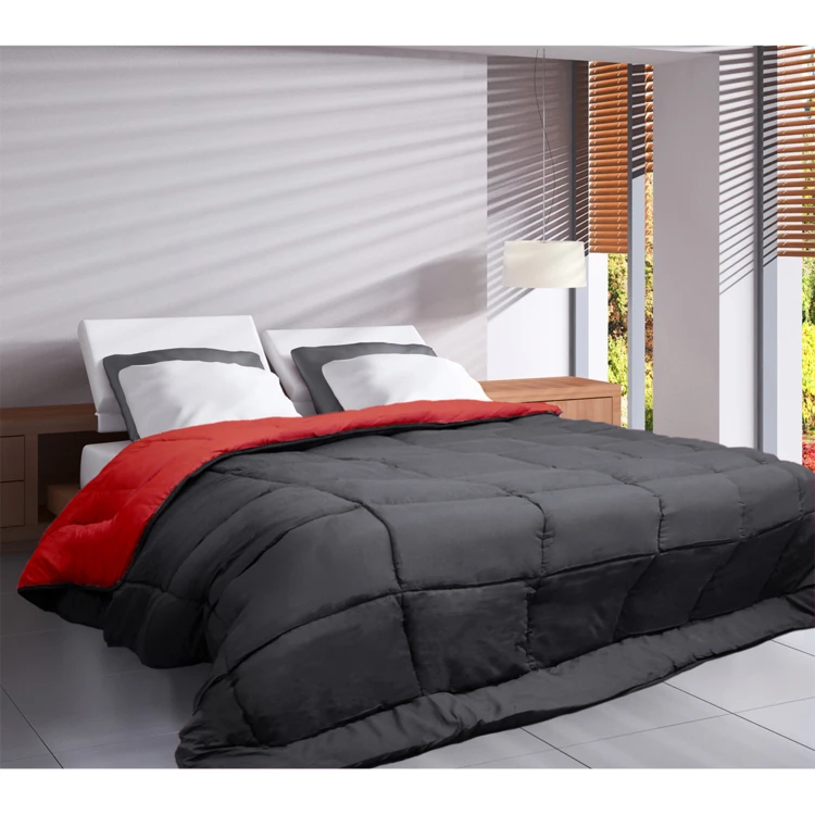 Couette légère réversible bicolore en microfibre 200 gr/m²