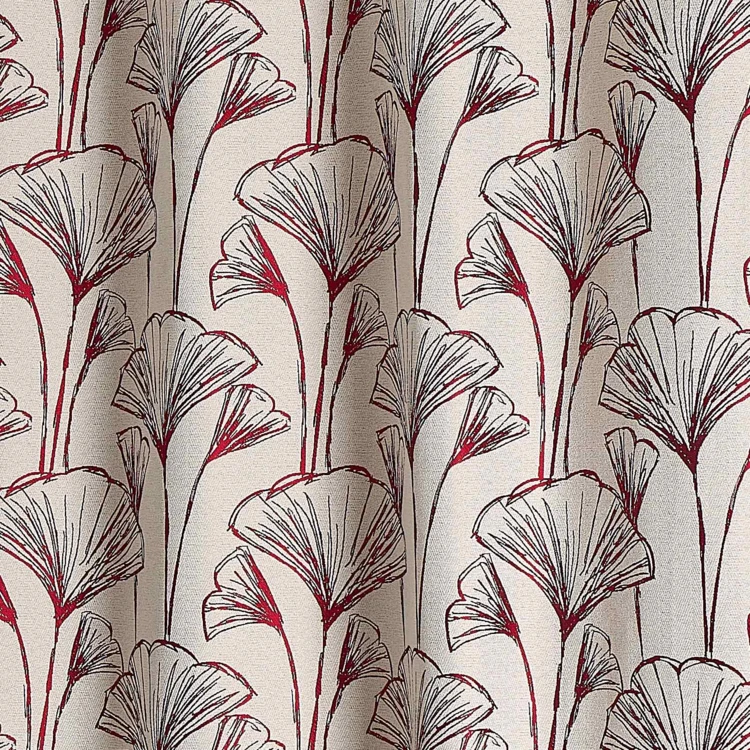 Cortina jacquard com flores de Gingko