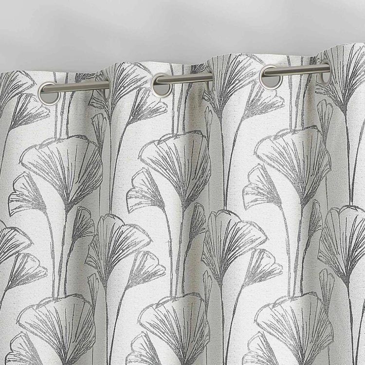 Cortina jacquard com flores de Gingko