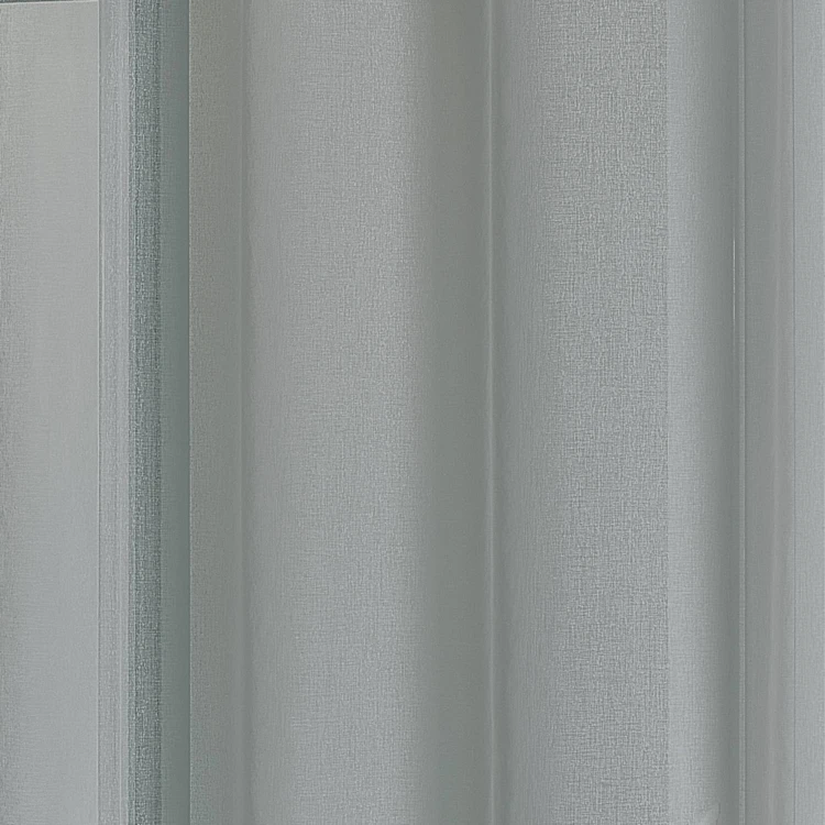 Tecido transparente com argolas pretas amovíveis