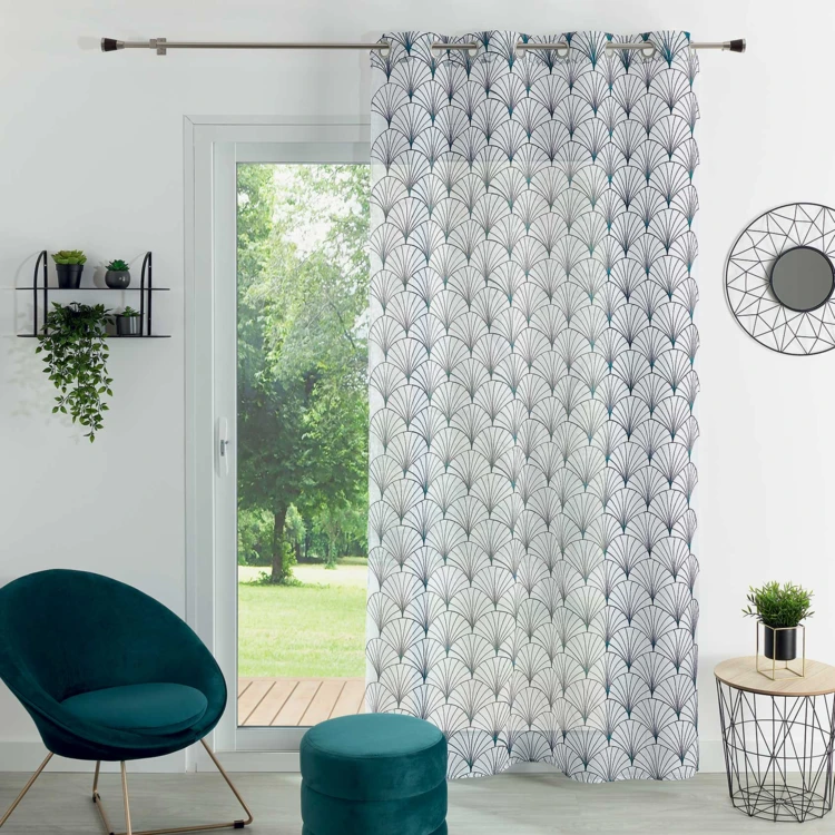 Cortinas bordadas Art Deco