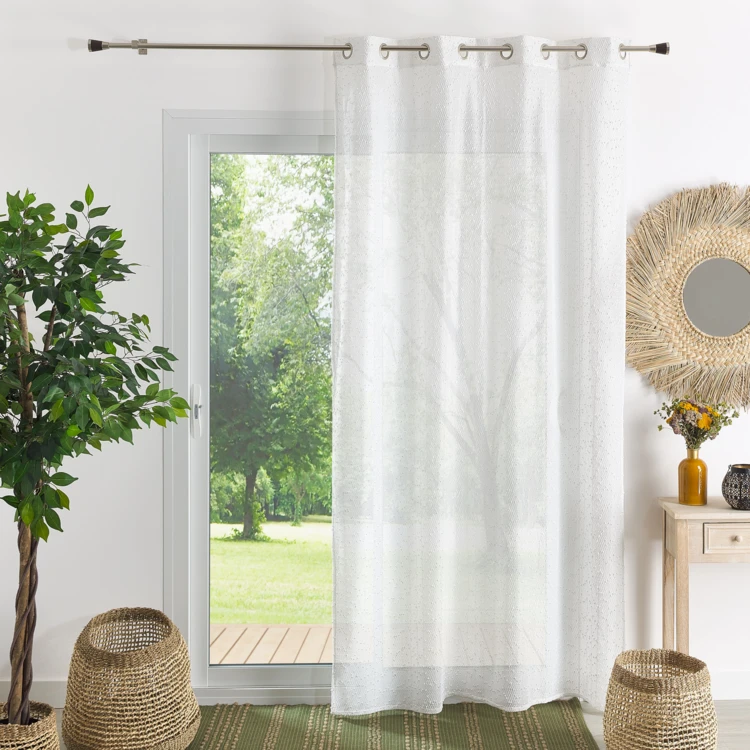 Voile liso con efecto rizado