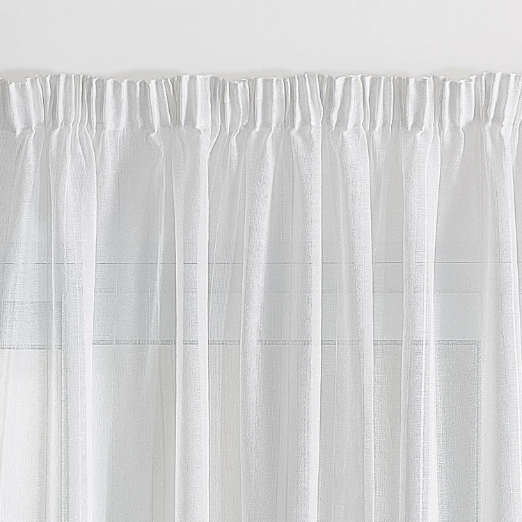 Tecido transparente liso com entrançado e riscas de fantasia