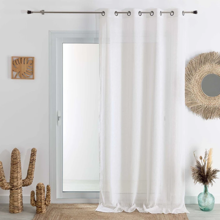 Cortinas lisas de rayas finas