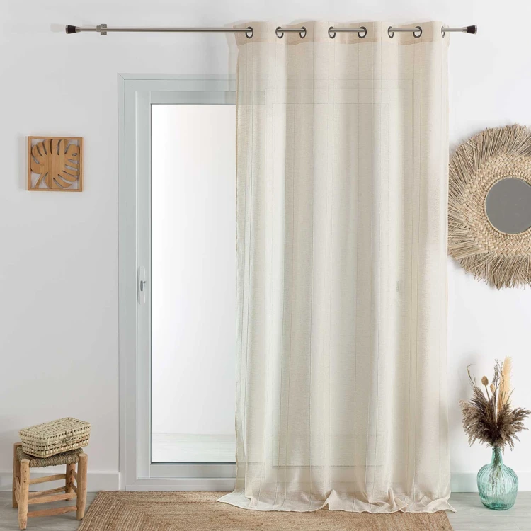 Cortinas lisas de rayas finas