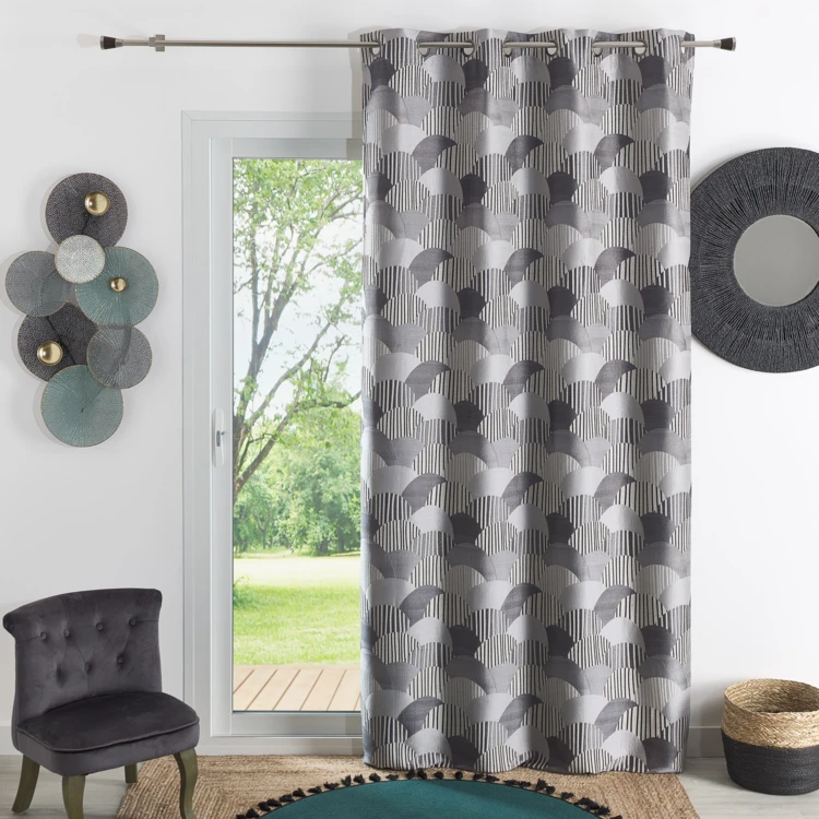 Abgerundeter Jacquard-Möbelvorhang