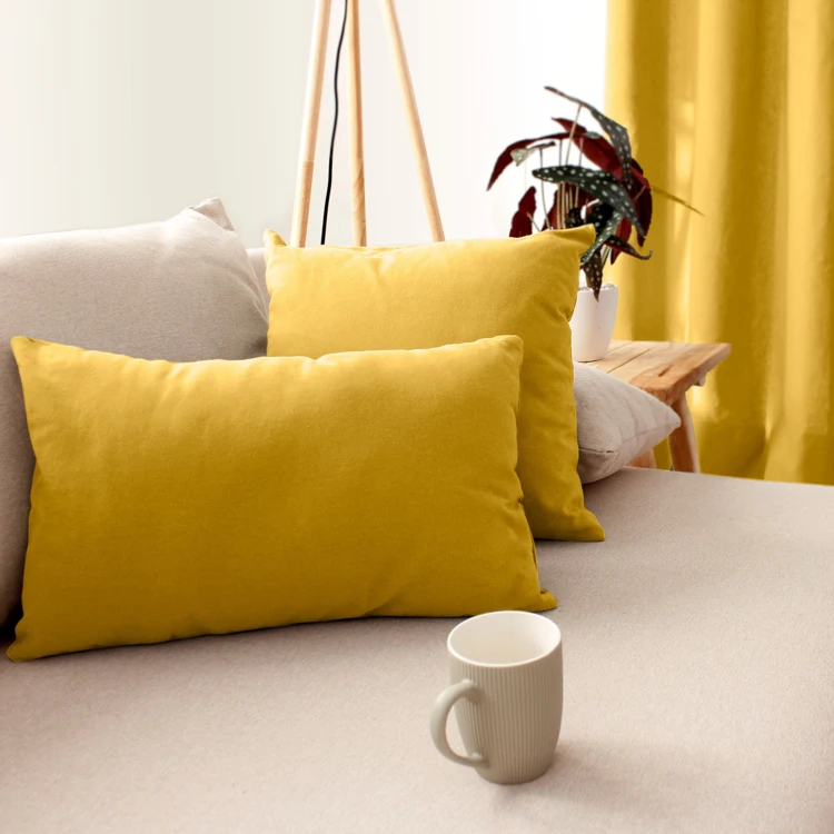 Coussin non déhoussable en coton uni