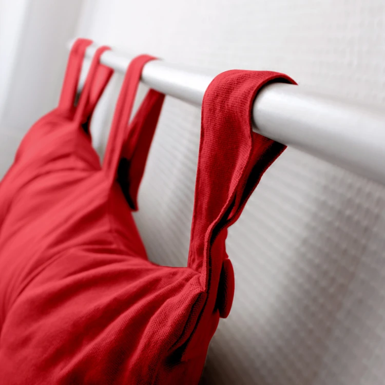 Cuscino per testiera in cotone con linguette a bottone