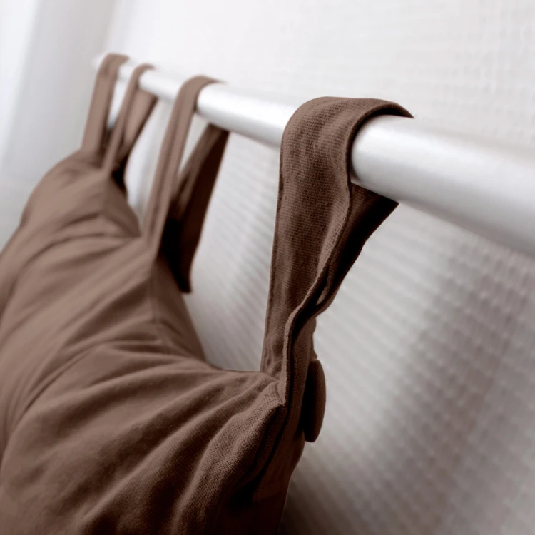 Cuscino per testiera in cotone con linguette a bottone