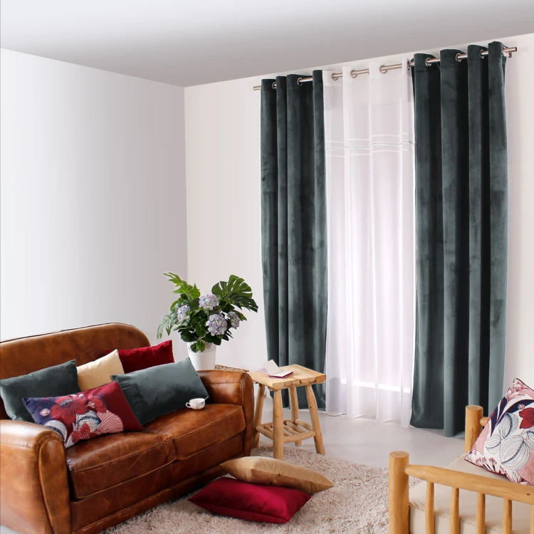 Effen fluwelen gordijn