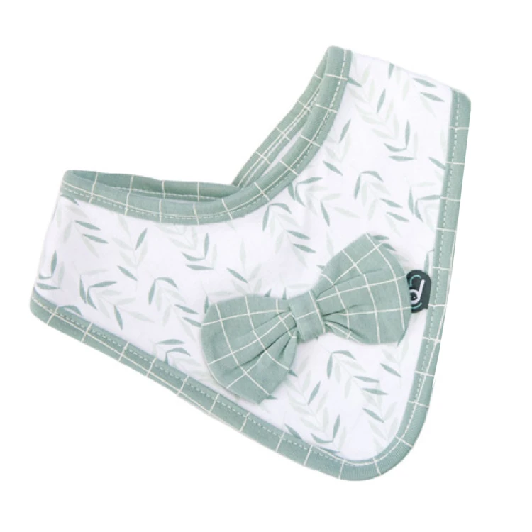 Lot de 2 bavoirs bandana esprit nature