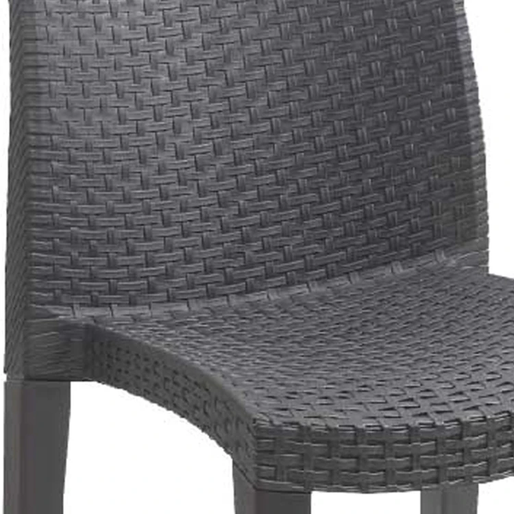 Lot de 4 fauteuils extérieurs Lady effet rotin