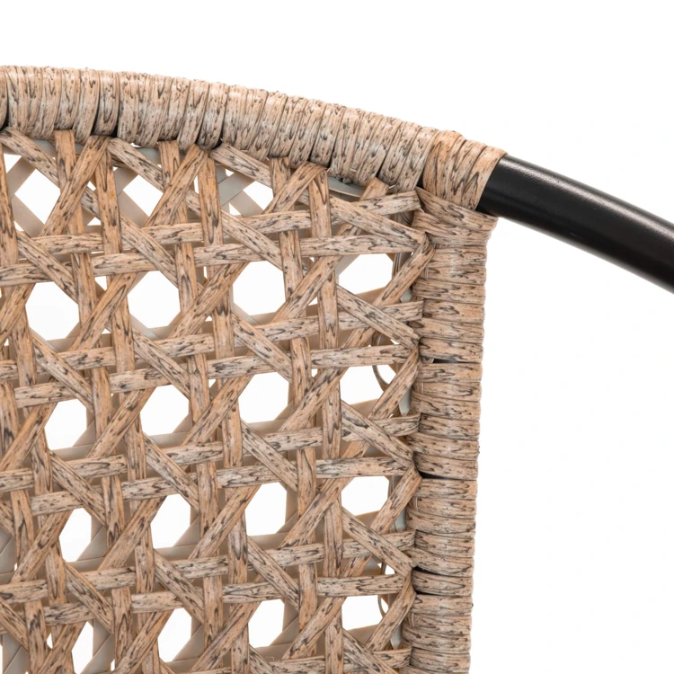 Fauteuil van geweven hars met rieteffect