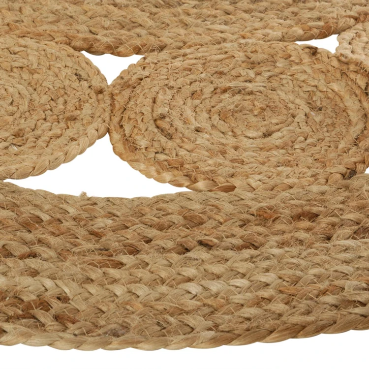 Dekorativer Jute-Teppich mit Lochmuster