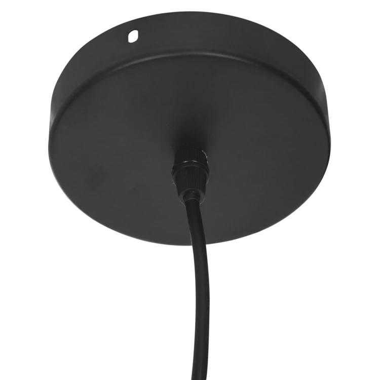 Lampada a sospensione in metallo e legno