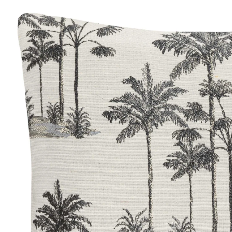 Housse de coussin jacquard exotique