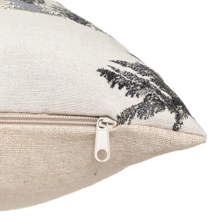 Housse de coussin jacquard exotique
