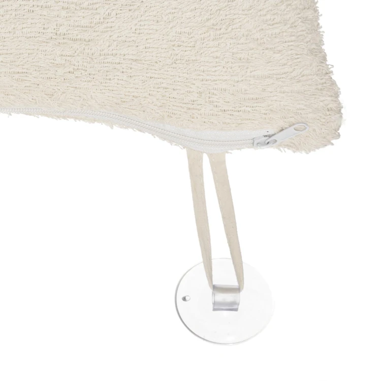 Oreiller de bain déhoussable avec ventouses