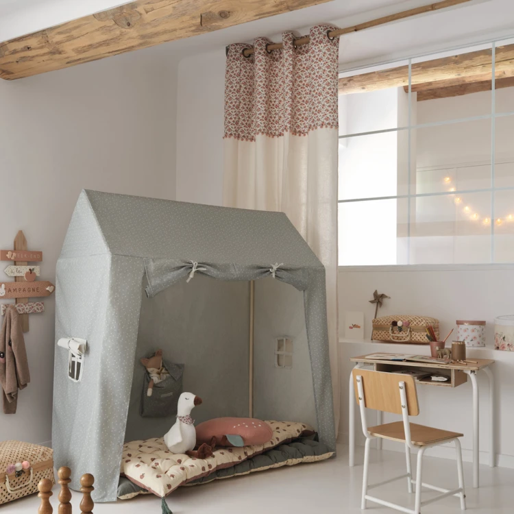 Rideau enfant petites fleurs vintage